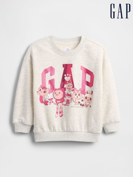Gap Cream VintageSoft Gabby Cat Logo Sweatshirt (6mths-5yrs) (6mths-5yrs) (W76746) | £25