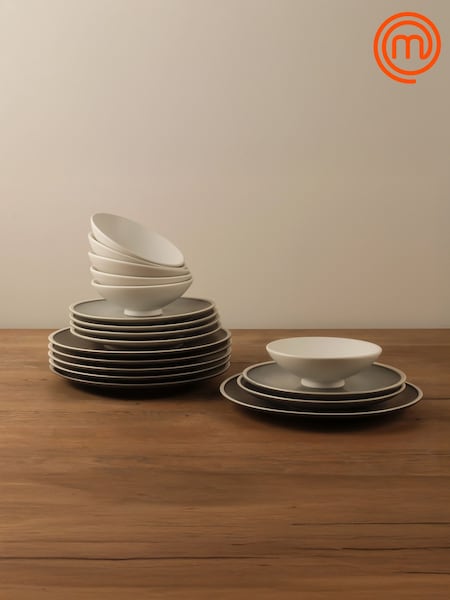 Masterchef 12 Piece Grey Nagoya Dinner Set (W76771) | £65