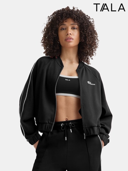 TALA Black Contrast Piping Shadow Track Jacket (W76794) | £55