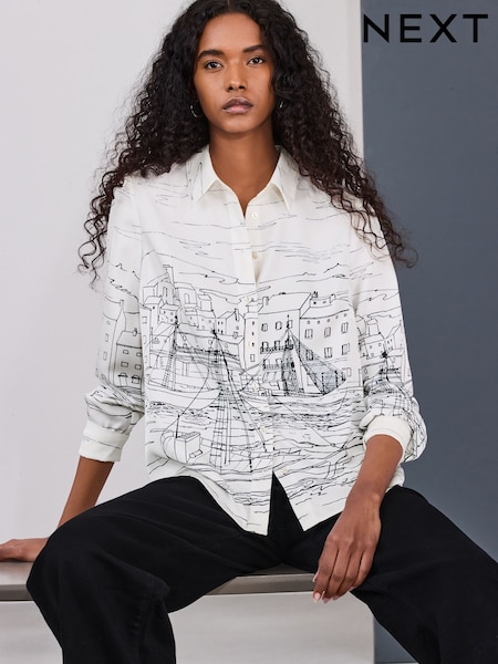 Boat Print Long Sleeve Shirt (W76821) | £35