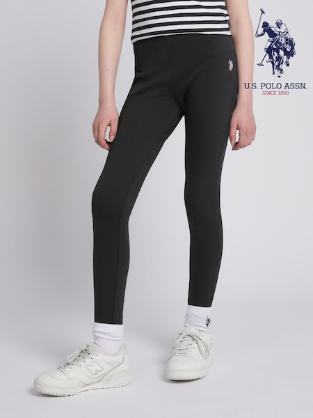 U.S. Polo Assn. Black Girls Elastic Waistband Leggings (W76880) | £25 - £30