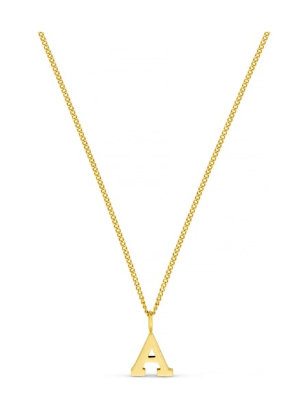Orelia Luxe Gold Tone A Initial Waterproof Necklace with Giftbox (W76911) | £40