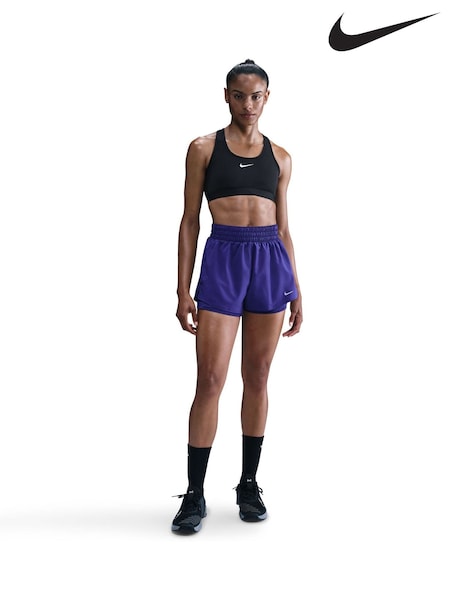 Nike Black Swoosh Medium Support Non-Padded Sports Bra (W77095) | £33