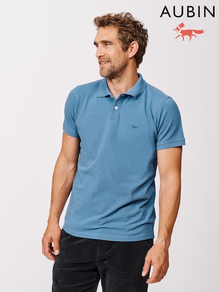 Aubin Blue Croft Polo Shirt (W77271) | £55