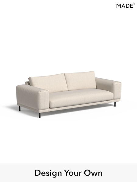 Textured Slub Weave/Light Natural Odin By Made (W77407) | £1,175