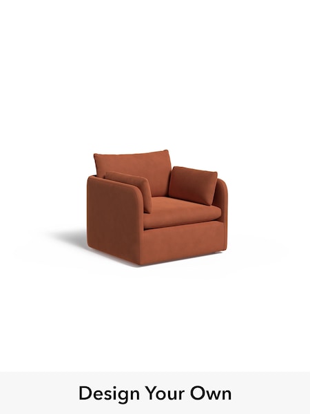 Matt Velvet Easy Clean/Burnt Orange Jackson By Made (W77435) | £999
