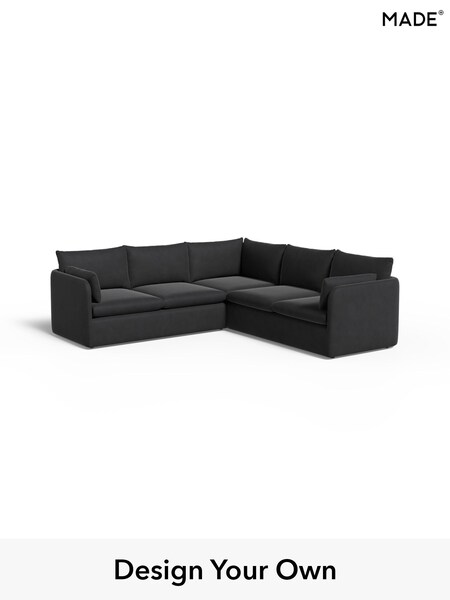 Matt Velvet Easy Clean/Charcoal Grey Jackson By Made (W77443) | £2,999