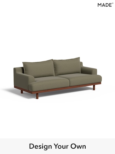 Textured Slub Weave/Soft Olive Green Turin By Made (W77485) | £1,325