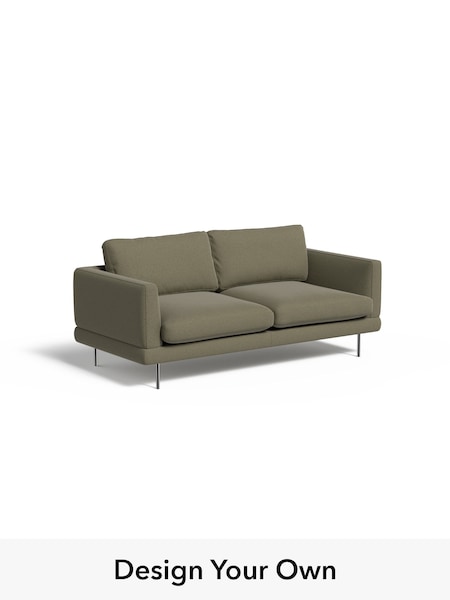 Textured Slub Weave/Soft Olive Green Lugani By Made (W77490) | £1,275