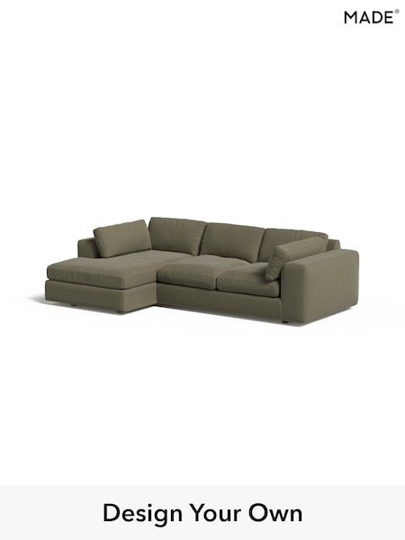 Textured Slub Weave/Soft Olive Green Alec By Made (W77493) | £2,150
