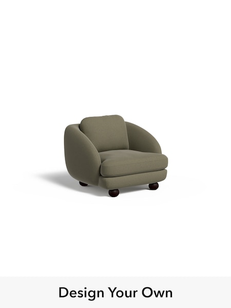Textured Slub Weave/Soft Olive Green Madris By Made (W77494) | £950