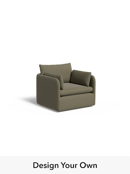 Textured Slub Weave/Soft Olive Green Jackson By Made (W77496) | £1,050