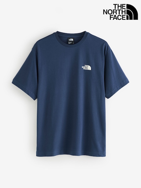 The North Face Blue Campfire Back Print T-Shirt (W77571) | £28