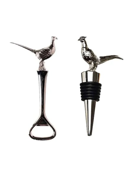 Selbrae House Silver Pheasant Bottle Opener and Stopper Duo (W77588) | £37