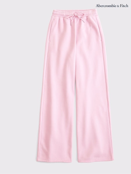 Abercrombie & Fitch Pink Abercrombie & Fitch Pink Wide Leg Trousers (W77599) | £52