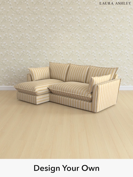 Kinsham Stripe/Ochre Yellow Westerham By Laura Ashley (W77663) | £2,200