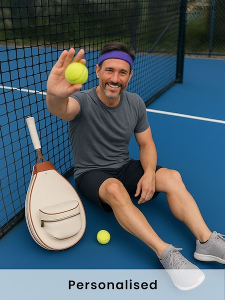 Personalised Fathers Day Tennis Racket Cover by Jonnys Sister (W77781) | £40