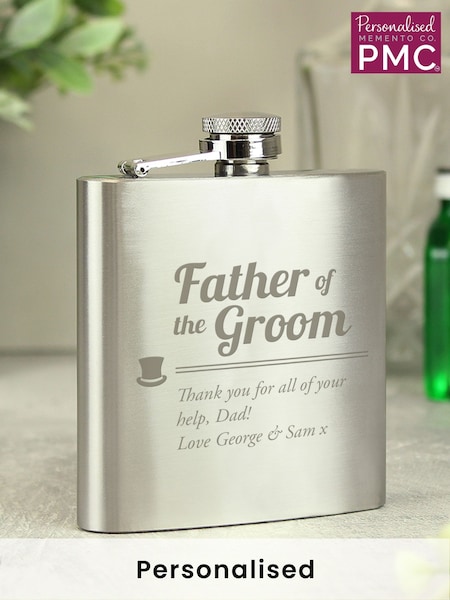 PMC Personalised Father of the Groom Hip Flask (W77969) | £15