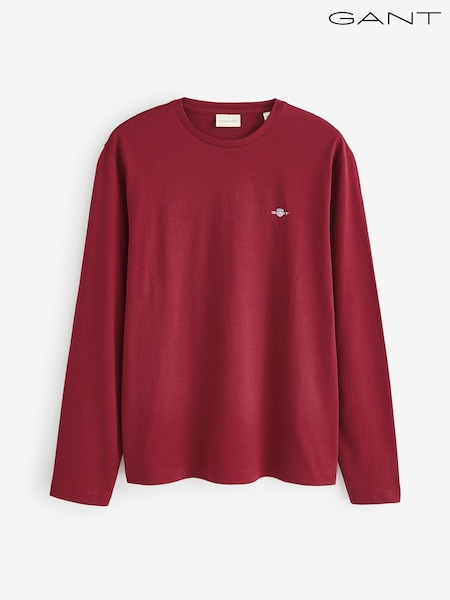 GANT Red Shield Logo Long Sleeve T-Shirt (W78121) | £50