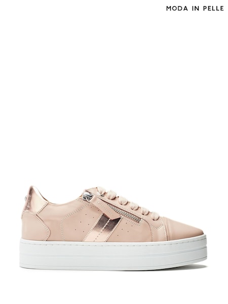 Moda in Pelle Natural Botani Slab Sole Trainers (W78124) | £99