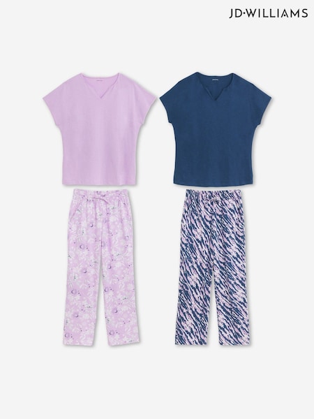 JD Williams Animal 2 Pack Cotton Pyjamas Set (W78434) | £40