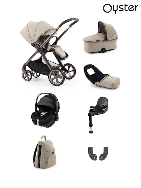 Oyster Buttermilk 4 Luxury Bundle Pebble 360 Pro2 Car Seat and Base (W78470) | £1,220