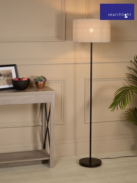 Searchlight Black/Grey Julian Cut Out Floor Lamp (W78515) | £40