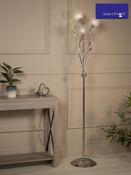 Searchlight Chrome Bouquet 3Lt Floor Lamp (W78525) | £194