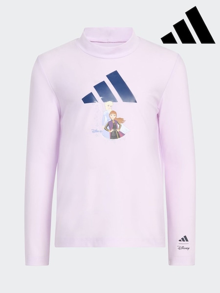 adidas Purple Disney Frozen Little Kids Rashguard Swim Top (W78572) | £30