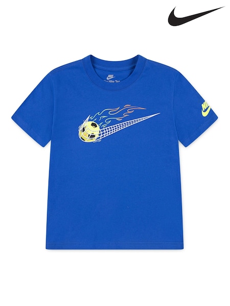 Nike Blue Little Kids Football T-Shirt (W78617) | £18