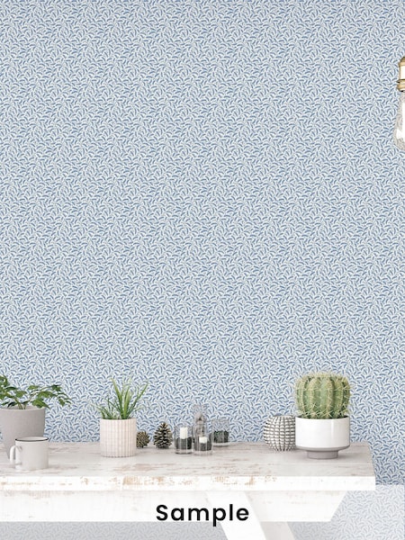 Galerie Blue French Country Leaf A4 Wallpaper Sample (W78720) | £1