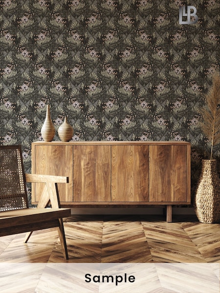 Laurence Llewelyn-Bowen Green Rambleicious Floral Print A4 Wallpaper Sample (W78732) | £1