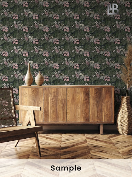 Laurence Llewelyn-Bowen Pink Hedgerovia Floral Print A4 Wallpaper Sample (W78747) | £1