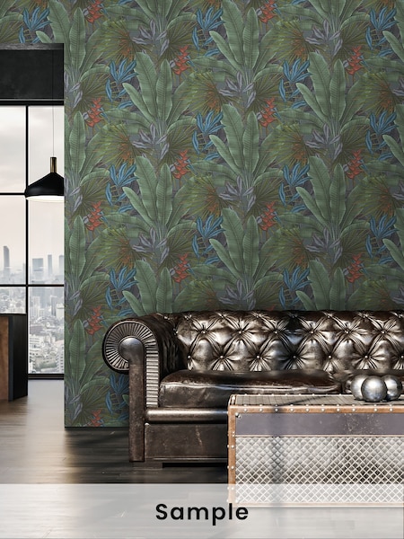 Galerie Purple Welcome Home Tree Leaf A4 Wallpaper Sample (W78749) | £1