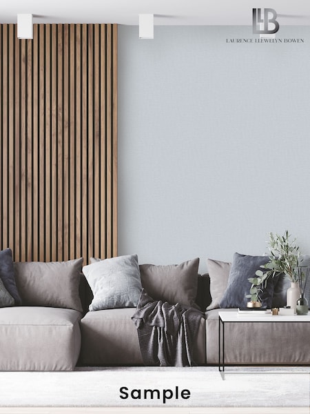 Laurence Llewelyn-Bowen Blue Nuance Plain Texture A4 Wallpaper Sample (W78760) | £1