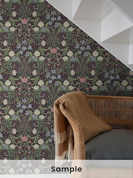 Galerie Purple Sommarang 2 Floral Print A4 Wallpaper Sample (W78762) | £1