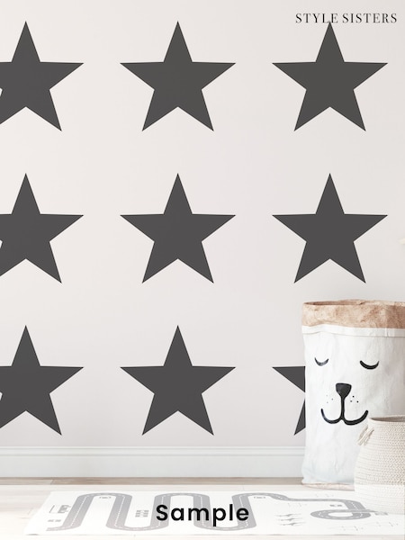Style Sisters Black Single Star A4 Wallpaper Sample (W78767) | £1