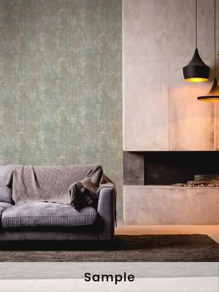 Galerie Blue Welcome Home Plain Texture A4 Wallpaper Sample (W78789) | £1