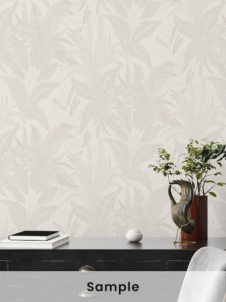 Galerie Beige Welcome Home Tree Leaf A4 Wallpaper Sample (W78794) | £1