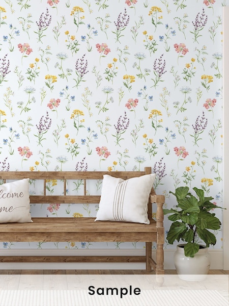 Galerie Green Spring Blossom Botanical A4 Wallpaper Sample (W78803) | £1