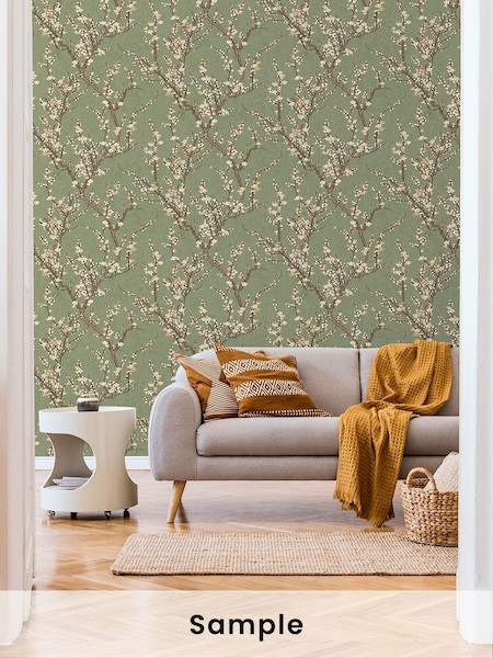 Galerie Green Spring Blossom Tree A4 Wallpaper Sample (W78807) | £1