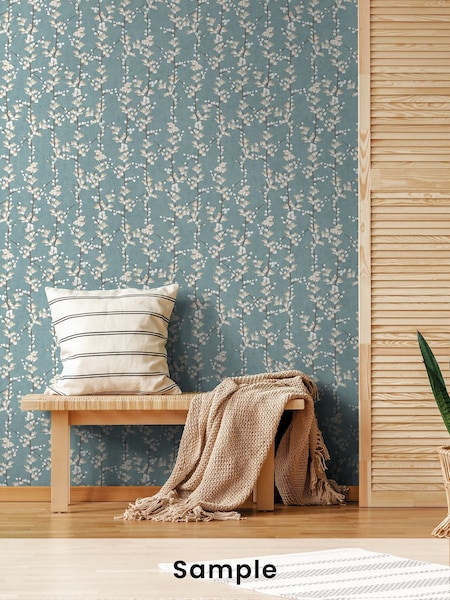 Galerie Blue Spring Blossom Sakura A4 Wallpaper Sample (W78819) | £1