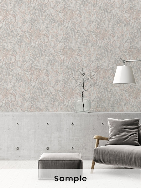 Galerie Beige Welcome Home Floral Print A4 Wallpaper Sample (W78833) | £1