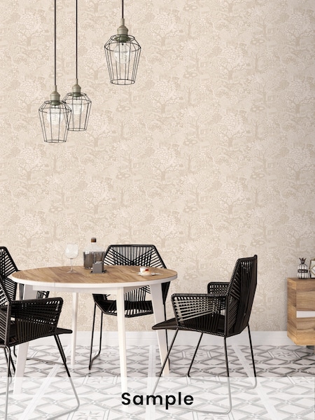 Galerie Beige Sommarang 2 Woodland A4 Wallpaper Sample (W78836) | £1