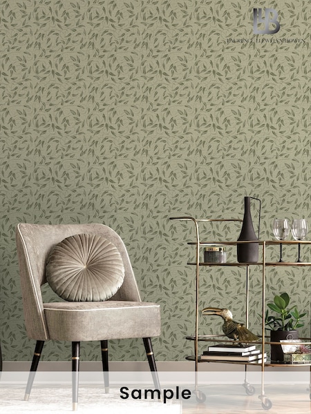 Laurence Llewelyn-Bowen Green Tit Willow Tree Leaf A4 Wallpaper Sample (W78838) | £1