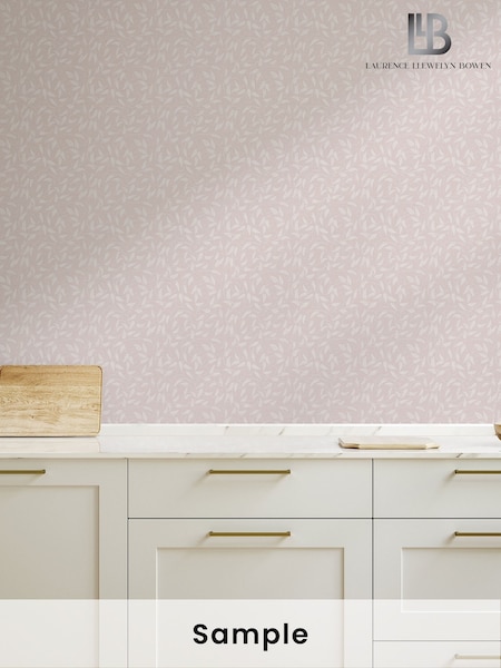 Laurence Llewelyn-Bowen Pink Tit Willow Tree Leaf A4 Wallpaper Sample (W78839) | £1