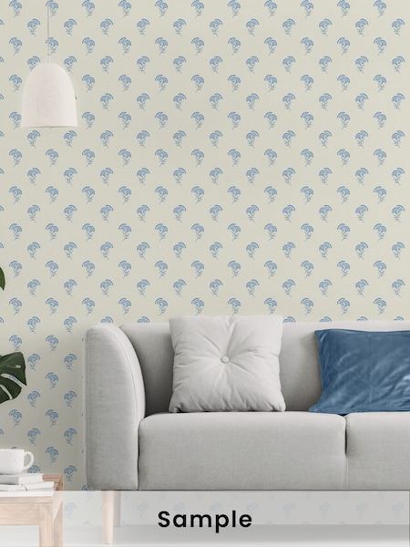 Galerie Blue French Country Floral Print A4 Wallpaper Sample (W78848) | £1
