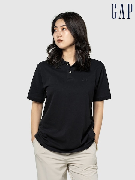 Gap Black Logo Pique Polo Shirt (W78987) | £20