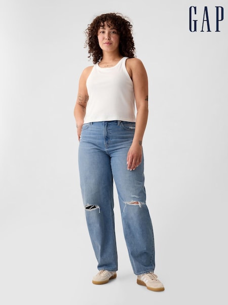 Gap Blue High Rise Barrel Jeans (W78994) | £60