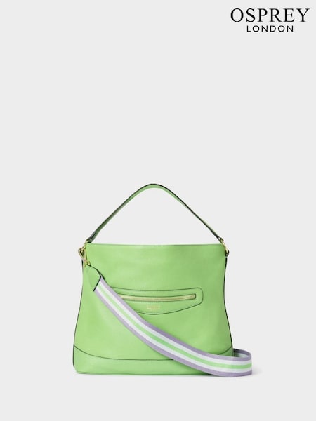 Osprey London Green The Hendrix Leather Hobo Bag (W79098) | £165